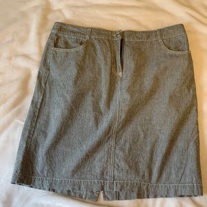 Black pin stripe skirt. Size 13. Reitmans